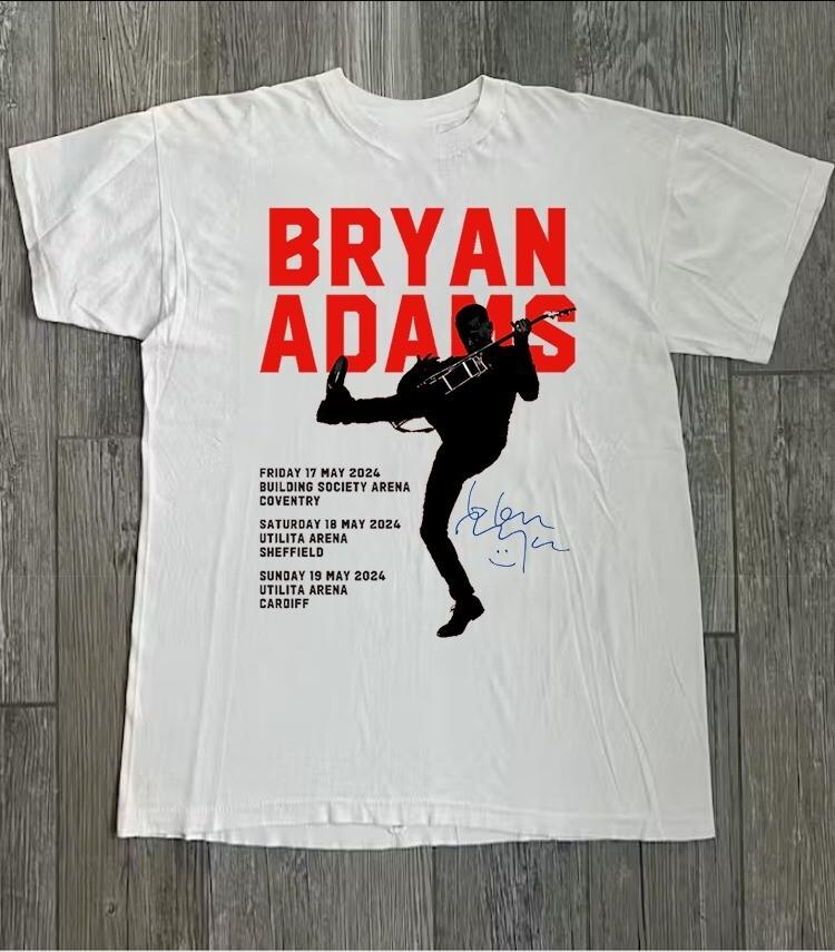 Bryan Adams So Happy It Hurts Tour 2024 Унисекс футболка Все размеры BL1090