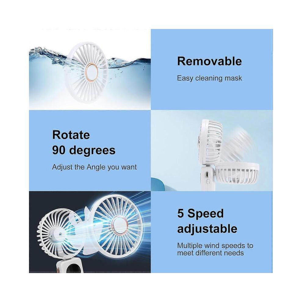 Portable USB Rechargeable Handheld Fan 5 Inch