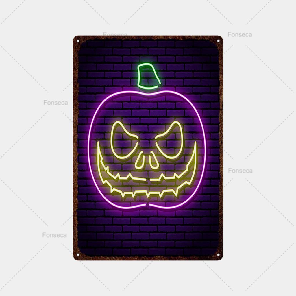 Неоновая игровая вывеска, металлическая вывеска, винтажная жестяная вывеска, металлический винтажный бар, винтажное украшение стены, металлический постер с клубной дыркой