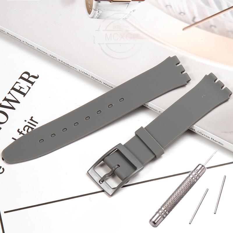 Силиконовый Ремешок Для Swatch SFS103 SFV107 SFN120 SFK397 SFK360 SFK361 Браслет для Часов 16мм Женский Водонепроницаемый Аксессуары для Часов