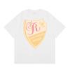2023 Cross-border European and American trendy brand RHUDE micro-label letter logo pattern short-sleeved t-shirt men's and women's high street loose h