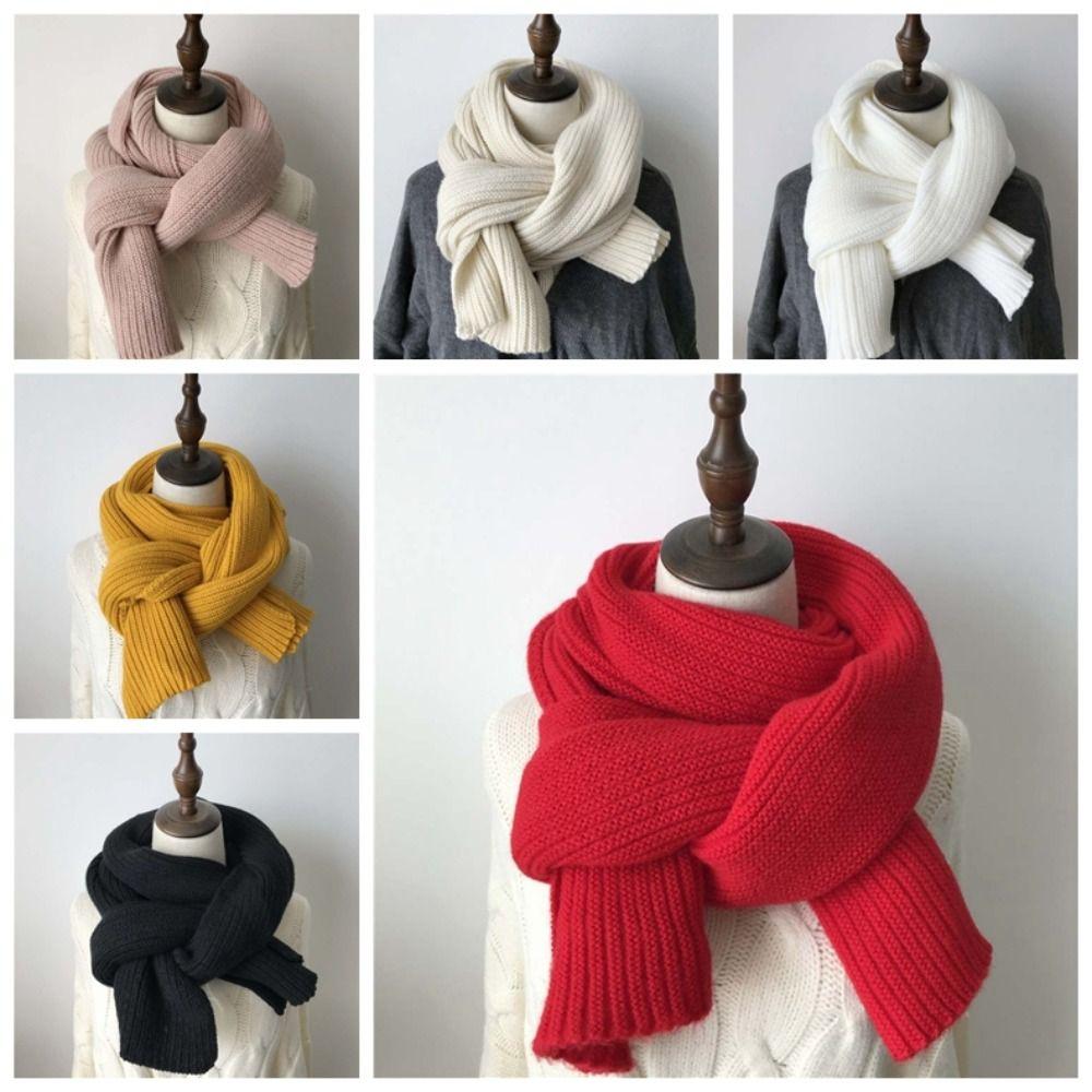 Спандекс Вязаная Шерстяная Шаль Полиэстер Зимняя Теплая Шаль Шарф Длинный Утолщенный Шарф для Шеи Уличный