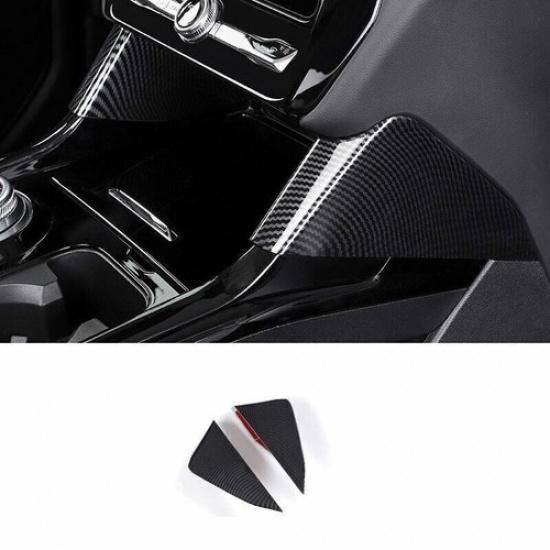 Carbon Fiber Console Gear Shift Both Side Trim 2pcs For Ford Explorer -