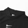 Nike Однотонная футболка с круглым вырезом и коротким рукавом с буквенным принтом, женские топы, черный цвет FB8247-010