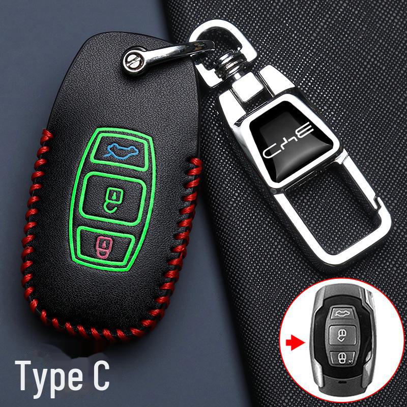 Роскошный чехол для ключа для автомобилей BYD: Модели Qin, Song Pro, Han, Dolphin, Yuan, UP, Seal и Seagull