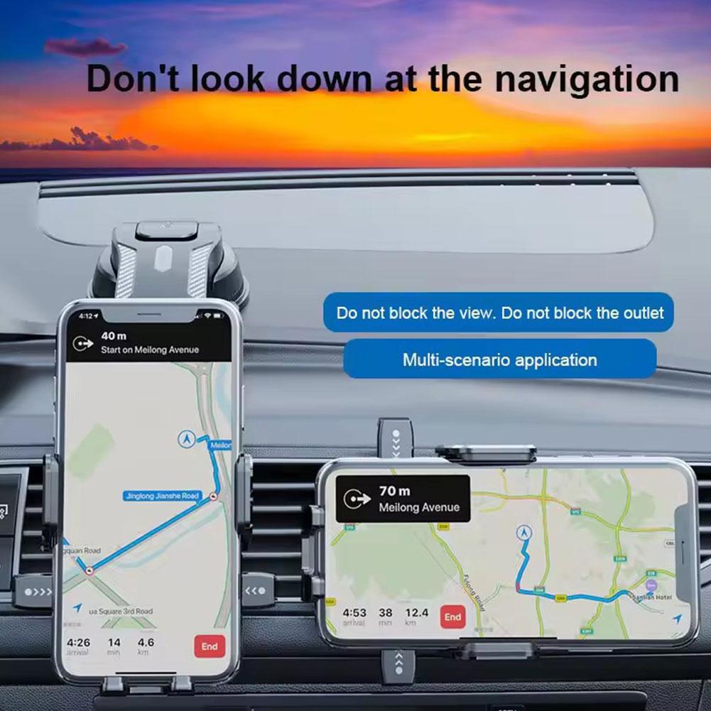 Универсальный автомобильный держатель для телефона на присоске, крепление на приборную панель, лобовое стекло, автомобильное крепление на 360°, аксессуары для телефона в салоне, вращающийся элемент T8N2