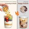 Dual-Layer Overnight Oats Containers Dry Wet Separation Mason Jars  Jam Salad Honey