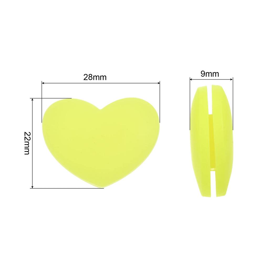 PATIKIL Tennis Vibration Damper 4 Pieces Heart Shaped Silicone Shock Absorber Racket String Damping for Tennis Racket Yellow Pale Pink Red Pink
