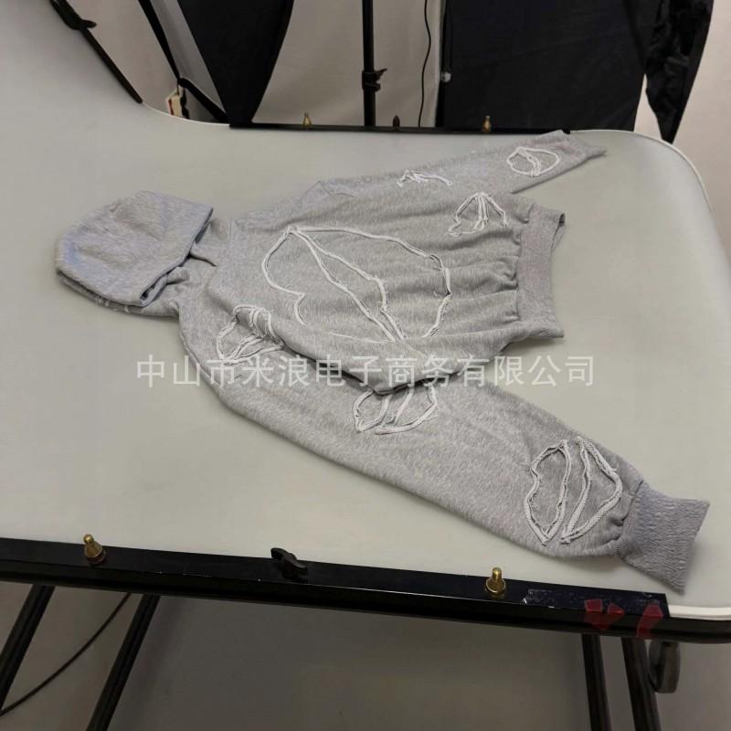 Unisex Oversized Cotton Hoodie Matching Relaxed Joggers Set Streetwear Casual Outfit
