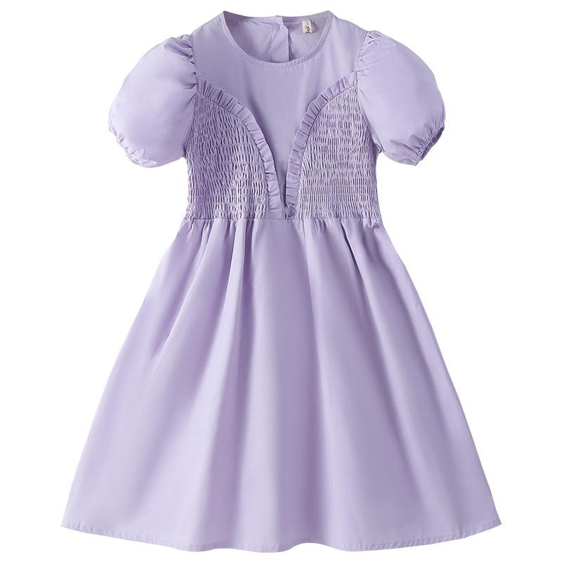 Girls' Fashionable Dress - Summer Children's Princess Purple Dress