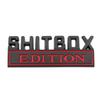 Наклейки на автомобиль SHITBOX Edition Эмблемы Значок для экстерьера грузовика 3D Значок Автомобильная наклейка Замена таблички для автомобиля Грузовики Универсальный Stic