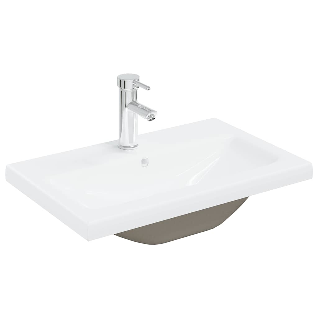 3 Piece Bathroom Furniture Set Concrete Grey Particleboard