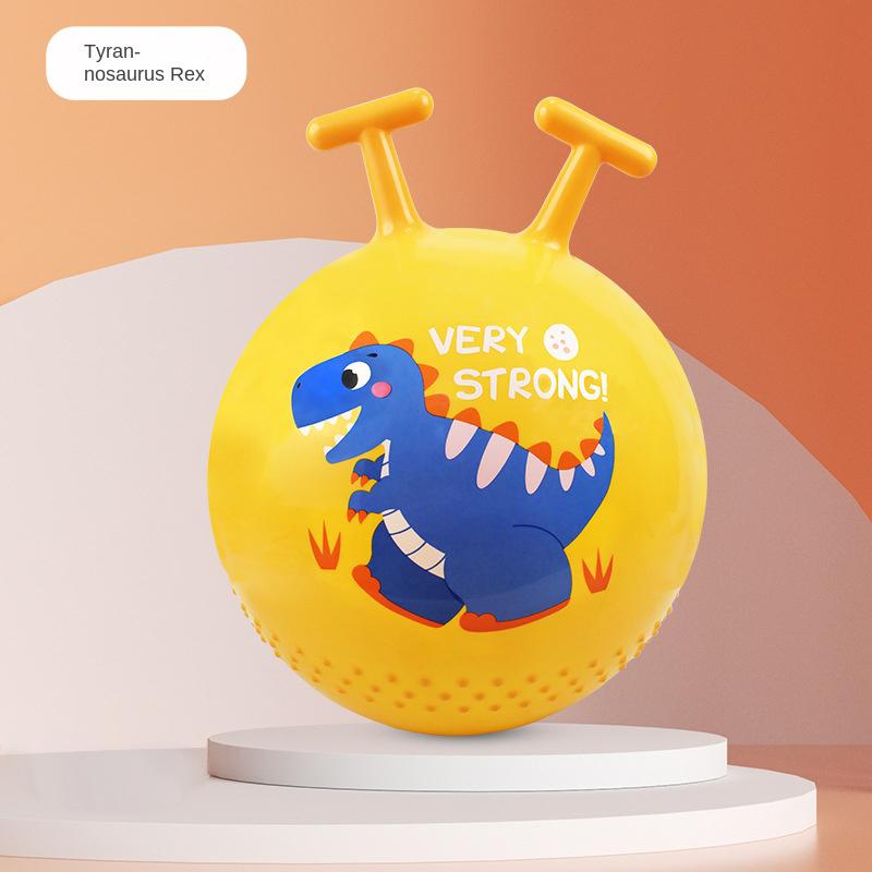 Прыгающий мяч с Т-образной ручкой в виде коготь динозавра, космический прыгун, балансировочный тренажер, надувной мяч, игра на открытом воздухе, спортивная игрушка для прыжков для детей