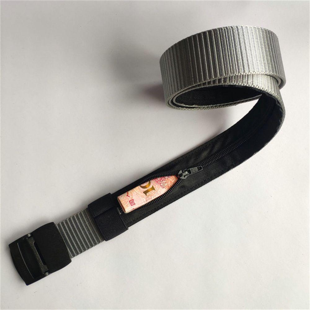 Security Secret Pocket Hiding Money Canvas Zipper Purse Money Belt Wallet Belt Waist Money Belt