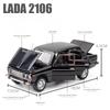 Моделирование 1:24 LADA Винтажная модель автомобиля Литье под давлением Металлические игрушки Транспортные средства Звук и свет Дети Мальчики Подарочные миниатюры Voiture