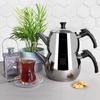 Traditional Turkish Tea Pot, Stainless Steel Double Tea Pots, Stove Top