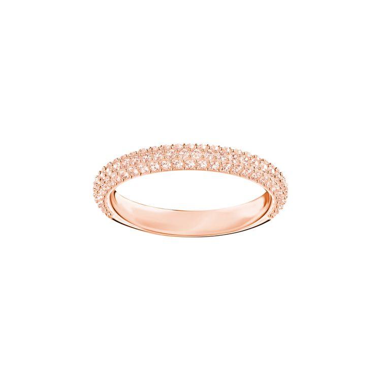 Swarovski Dextera Fashionable Elegant Simple Soft Rose Gold Tone Crystal Ring Women ring Pink 5412022