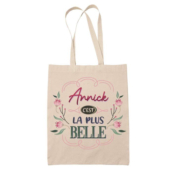 Sac cabas - PLANETEE - Annick la plus belle - Jute - Imprimé en France - Anses solides