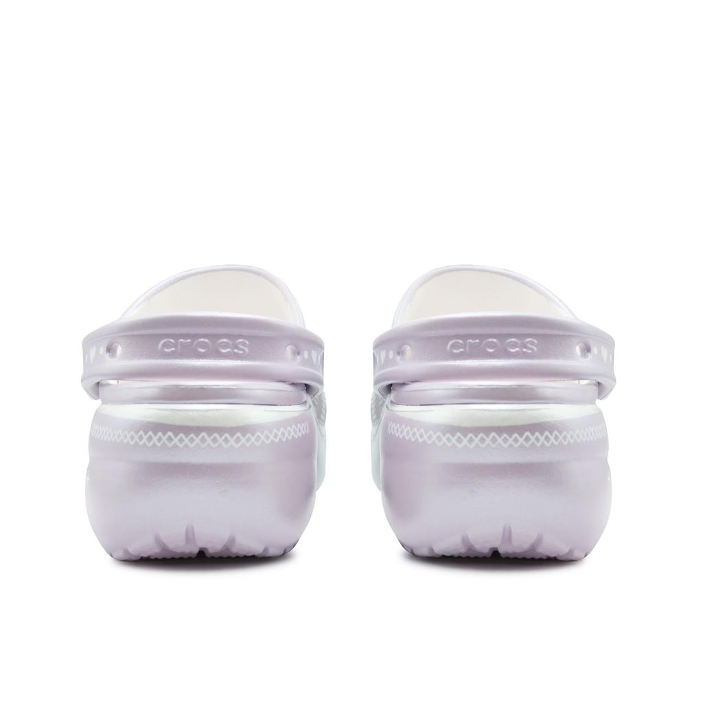 Crocs Классические сабо на платформе Девичья бабочка Панк Миллениум Балет Романтический панк Специальная обувная коробка Обувь с отверстиями Женские Серебристо-розовые