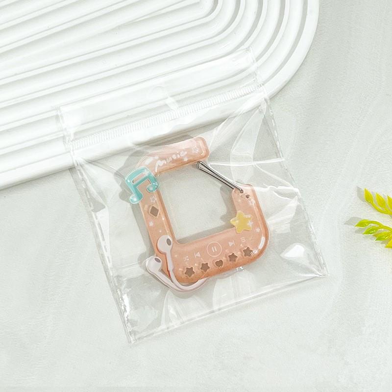 Cute Acrylic Charm Carabiner Climbing Buckle High Aesthetic Value Bag Pendant Creative Gift Keychain Backpack Handbook Decor