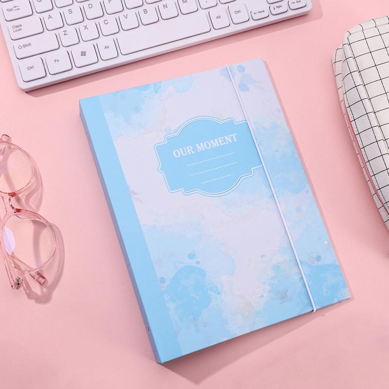 A5 K-pop Полка для Полароидов Коллекционная Книга Цветной Идол Po Альбом Держатель для Фотокарточек Кавайная Канцелярия Премиум