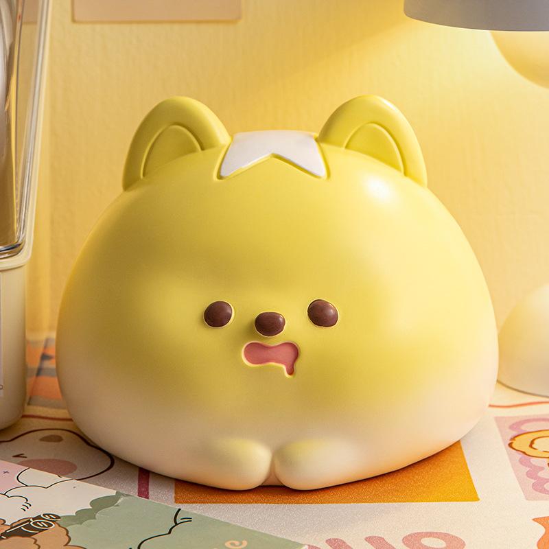 Креативная мультяшная копилка в виде собаки-хлеба, которую можно вносить и снимать, детская симпатичная резиновая большая копилка, подарок на открытие школы