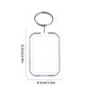 5/50pcs 2025 New Acrylic Transparent Blank Inlaid Photo Keychains Photo Frame Keychain Holder DIY Split Keychain Gift