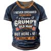 Summer Round Neck 3D Creative Letter Print Top Fashionable Casual Short Sleeved Men's T-shirts