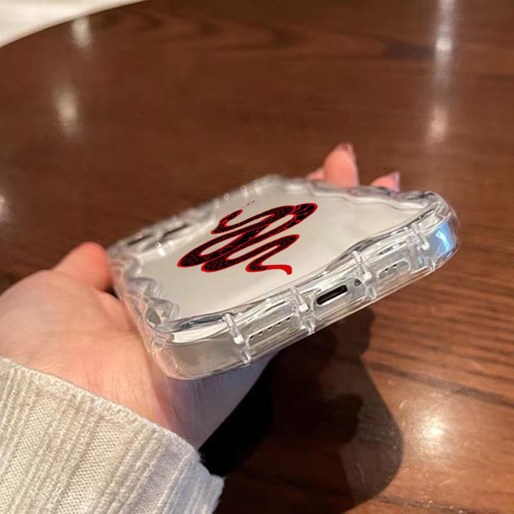 N73 Мягкие волнистые чехлы для телефонов со змеиным дизайном из черного золота для Samsung A54 A34 A13 A14 S23 S24 Ultra Xiaomi Redmi Note13 Realme Infinix, защитный бампер