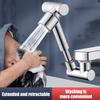 1/2 шт. Поворотный удлинитель крана Сверхпрочный сплав Выдвижная штанга Аэратор для раковины ванной комнаты и кухни Вращающийся удлинитель крана Фильтр с 2 режимами распыления