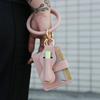 PU Leather Tassel Keychain Bracelet with Lip Balm Holder and Card Slot for Women