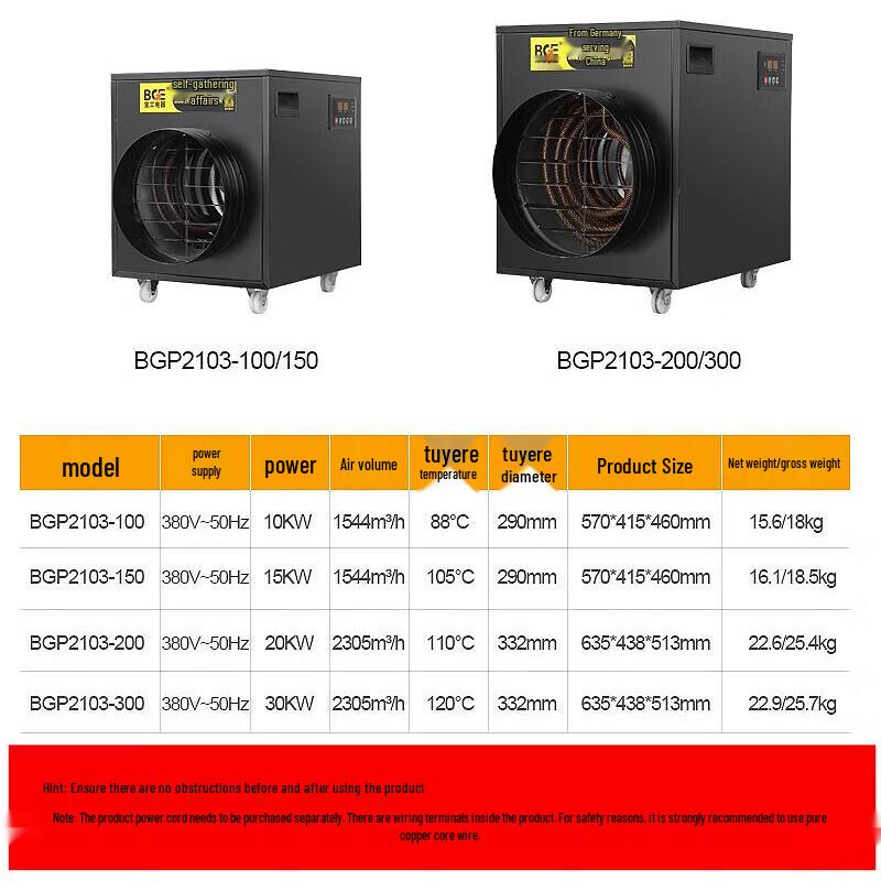 Pro'sKit 30kW Industrial Electric Heater