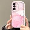 Розовый Мраморный Узор Волнистый Чехол Для Телефона Для Samsung Galaxy S26 S25 S24 S22 S23 Ultra Plus FE A56 A55 A37 A36 A27 A26 A16 Мягкий Чехол