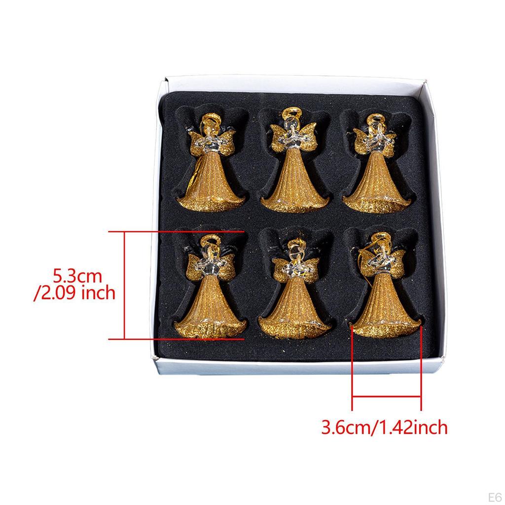 6 шт. подвесных украшений для рождественской елки для общежития, офиса, интерьера, зимы, Рождества, подвески