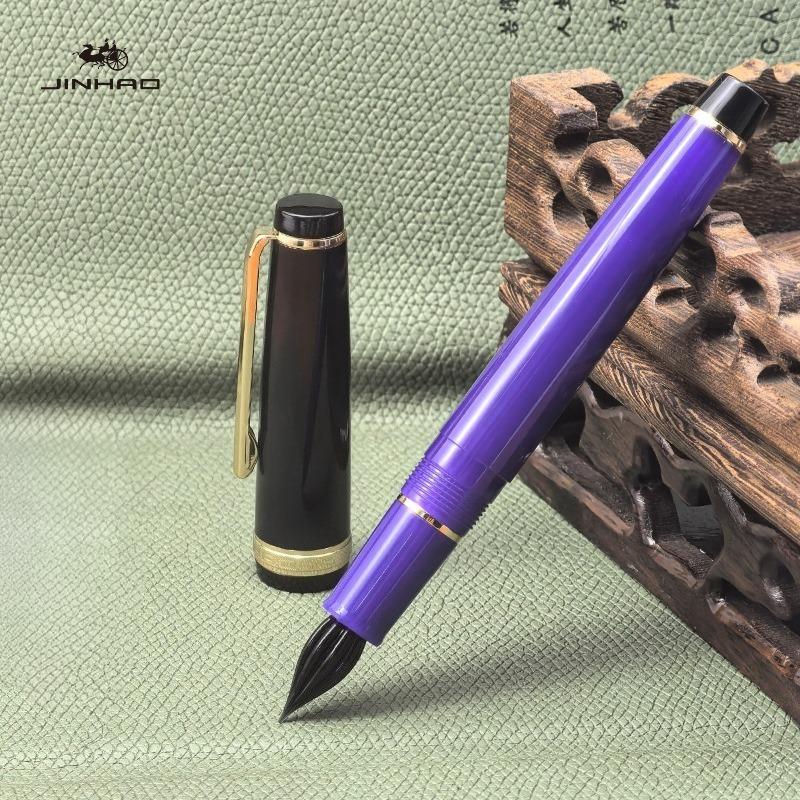 JINHAO 82 Стеклянное перо-кисть Ручная работа Мелко шлифованное Плавное письмо для каллиграфии Канцелярские товары Офис Школа Художественные принадлежности
