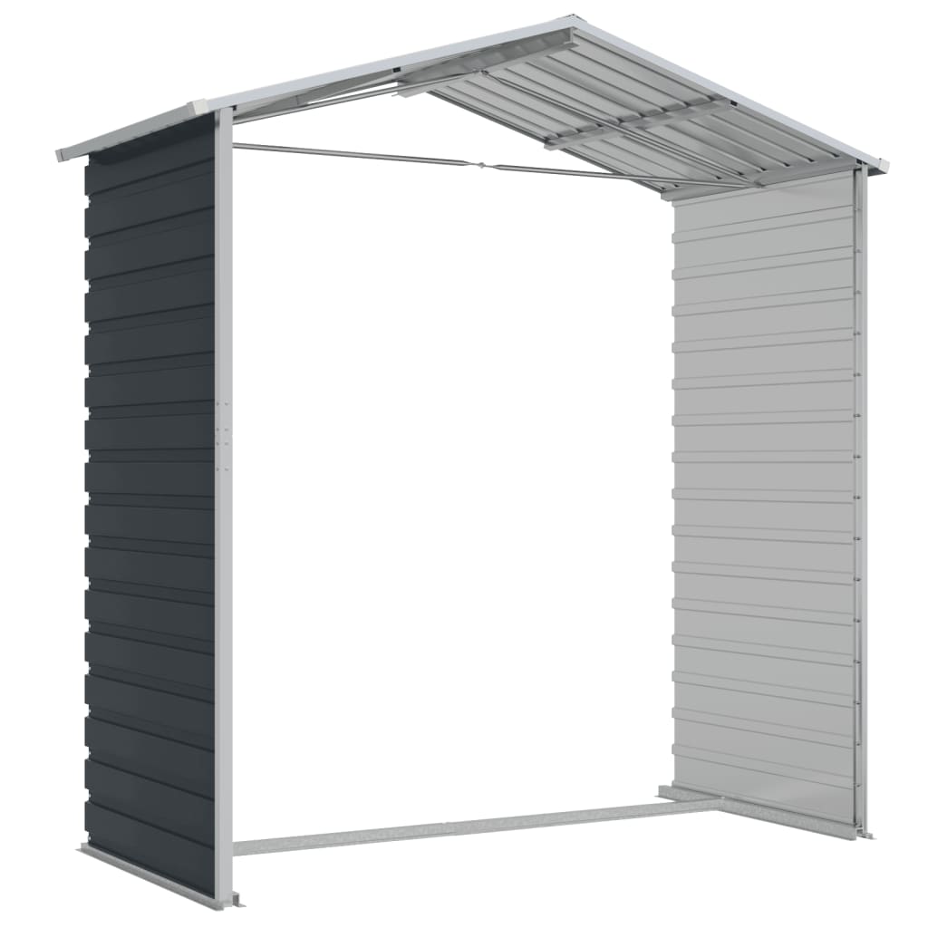 Garden Shed Anthracite 191 x 130 x 198 cm Galvanized Steel