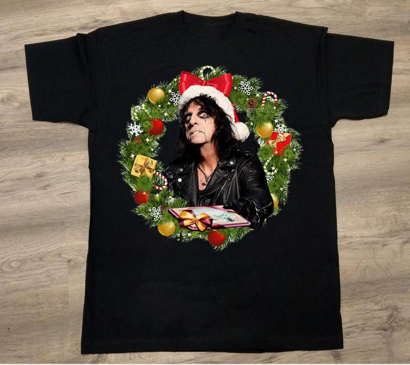 Alice Cooper Santa Give You A Christmas Gift TShirt All Size S To 5XL MI178 Unisex T-Shirt