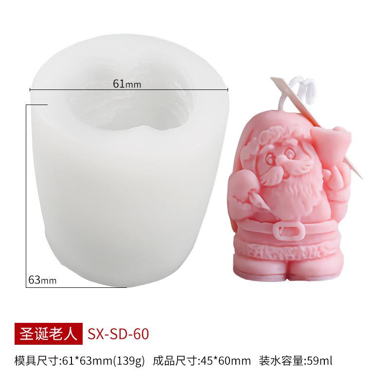 2025 New Christmas Elk Hat Snowman Silicone Candle Mold Handmade Christmas Snowman Aromatherapy Resin Mold DIY Party Gift