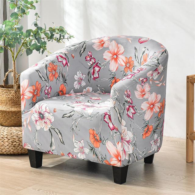 Чехол на кресло для ванны с цветочным рисунком, чехол для одноместного дивана из спандекса, Чехлы для дивана в богемном стиле, эластичные чехлы для отеля, гостиной