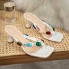 Fashion 2025 New Summer Fashion All-match Clip-toe Outdoor Slippers Women's High-heeled Sandals Women's Sexy Stiletto Party Shoes