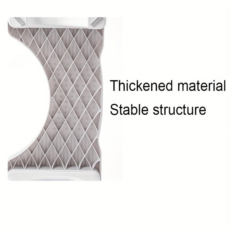 Портативный туалетный горшок-табурет для взрослых, нескользящее приподнятое сиденье с эргономичным положением сидя под углом 35°, прочный пластиковый вспомогательный табурет для ванной