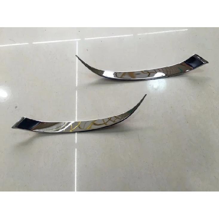 For Mazda 2 Demio 2015 2016 2017 2018 ABS Chrome Front Headlight Eyebrow Strips Cover Trims Car Styling Accessories