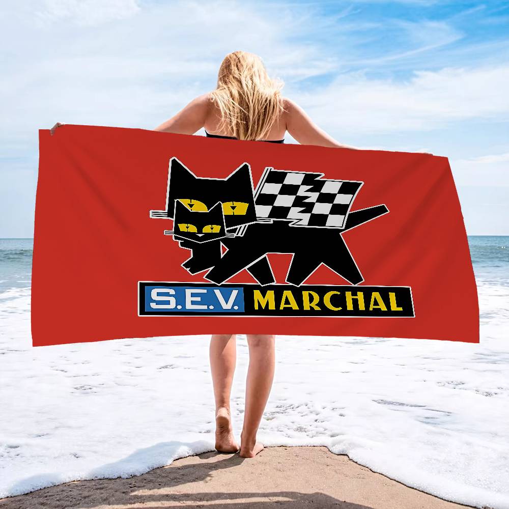 Винтажный логотип Бренд Sev M-Marchal Микрофибровое одеяло Быстросохнущие пляжные полотенца Большой размер Печать Впитывающее одеяло-полотенце для бассейна