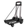 Folding Hand Truck Aluminum Alloy 4 Wheels 40kg Load Dolly Cart for Shopping Luggage