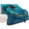 Plesiosaurus Throw Blanket Anti Shedding Soft Fuzzy Blanket for Home