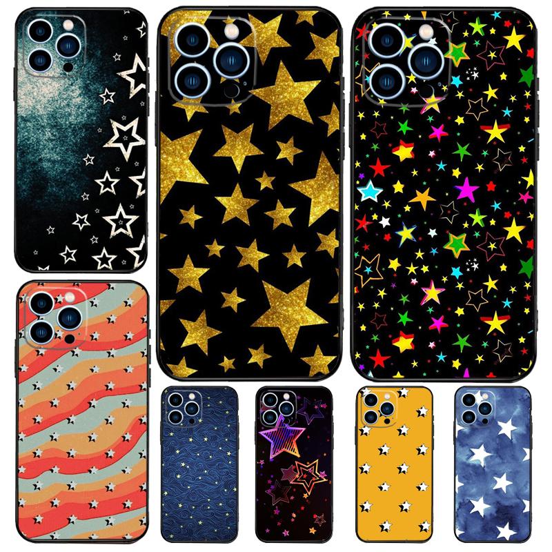 Stars Colourful Case For iPhone 11 12 13 14 15 16 Pro Max 15 16 Plus 13 12 Mini X XS XR Cover