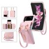 Vietao PU Leather Wallet Case for Samsung Galaxy Z Flip 8, Z4, Z3, Z Flip 5 Phone Case with Hand Strap, Z Flip 6 and Z Flip 7