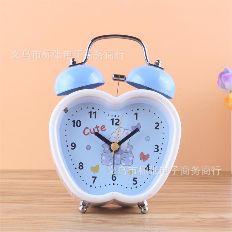Small fresh and fashionable silent alarm clock 1 inch luminous clock student alarm clock bedroom desktop table clock