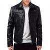 Мужская куртка из искусственной кожи с лацканами из искусственной кожи