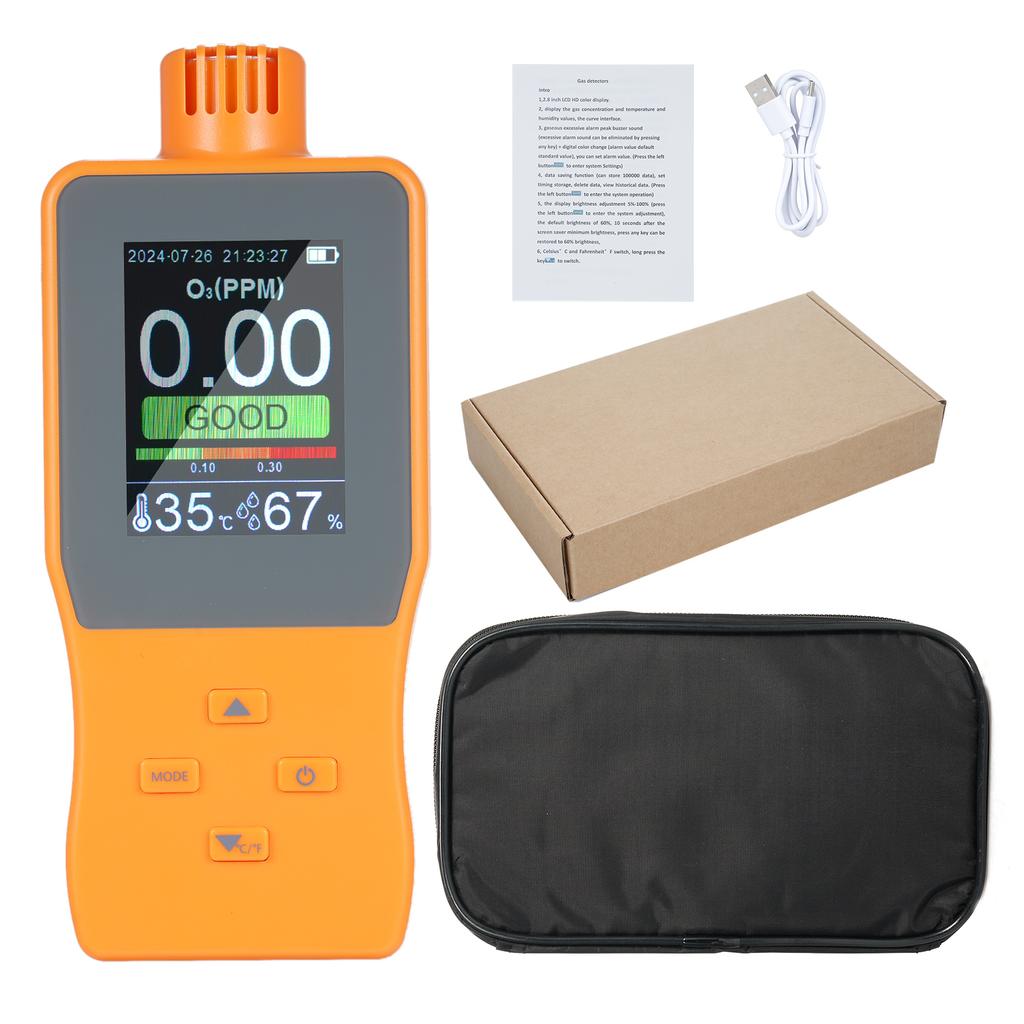 Детектор озона O3 Анализатор Портативный наружный измеритель качества воздуха в помещении Многофункциональный анализатор качества воздуха